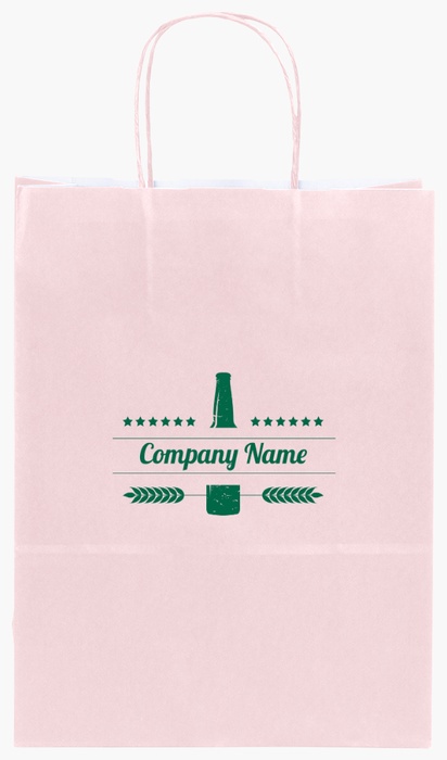 Design Preview for Design Gallery: Off Licences & Wine Merchants Single-Colour Paper Bags, S (22 x 10 x 29 cm)