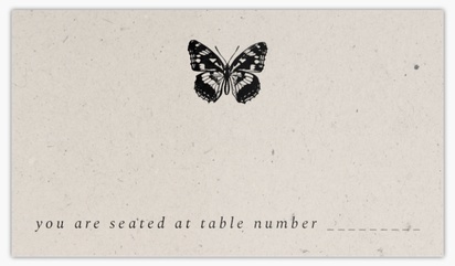 A monogram butterfly stamp cream gray design