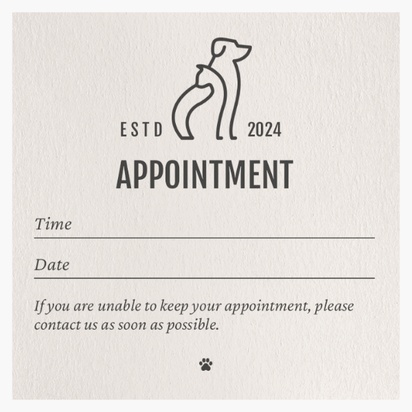 A vet appointment reminder white gray design for Modern & Simple