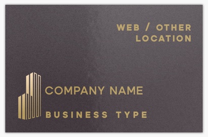 Design Preview for Design Gallery: Property Management Metallic Business Cards