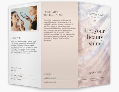 Design Preview for Design Gallery: Skin Care Custom Brochures, 8.5" x 11" Tri-fold