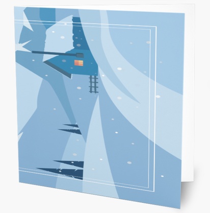 Designvorschau für Weihnachtskarten mit Foto und eigenem Text, 14 cm x 14 cm  Klappformat