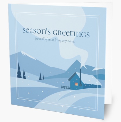Design Preview for Design Gallery: Snowflakes & Winter Scenes Christmas Cards, Square 14 x 14 cm