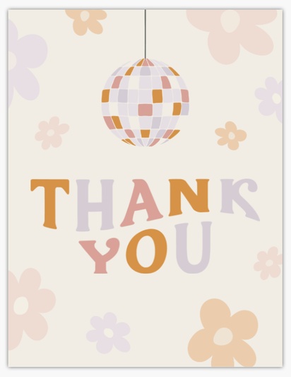 Design Preview for Design Gallery: Birthday Thank You Cards, Flat