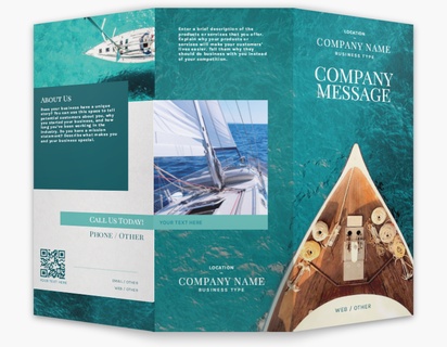 A boat charter sailing gray blue design with 2 uploads