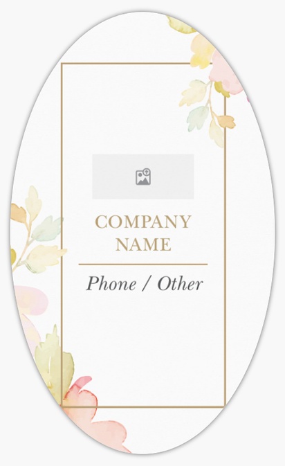 Design Preview for Design Gallery: Finance & Insurance Roll Labels, Oval 12.5 x 7.5 cm White Paper