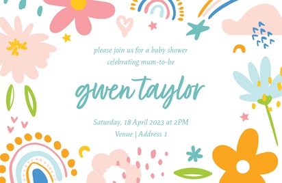 Design Preview for Custom Baby Shower Invitations: Design Templates, Flat 11.7 x 18.2 cm