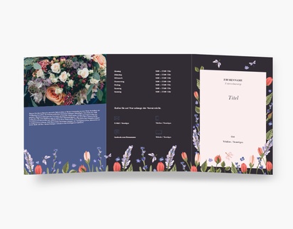Designvorschau für Designgalerie: Falzflyer Florale Muster, Wickelfalz A4 (210 x 297 mm)