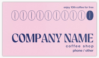 A typographic coffee shop pink purple design