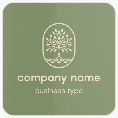 Design Preview for Yoga & Pilates Rounded Corner Business Cards Templates, Square (2.5" x 2.5")