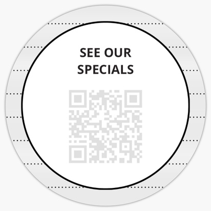 Design Preview for QR Code Stickers (Reusable), 2" x 2" Circle Horizontal