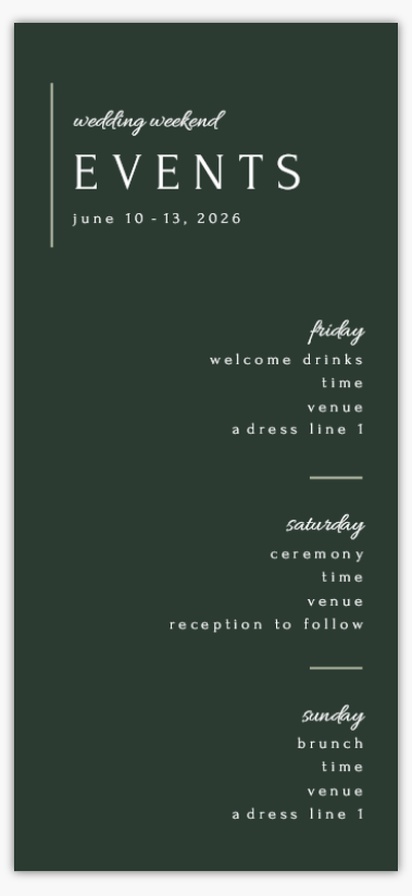 Design Preview for Design Gallery: Traditional & Classic Wedding Programs, 4” x 8”