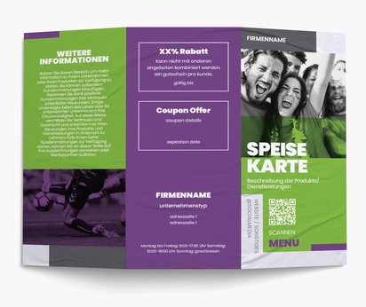 Designvorschau für Designgalerie: Speisekarten Sport & Fitness, Wickelfalz