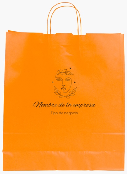 Vista previa del diseño de Galería de diseños de bolsas de papel de color liso para belleza y spa, L (36 x 12 x 41 cm)