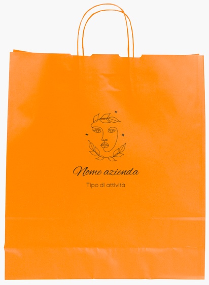 Anteprima design per Galleria di design: sacchetti di carta stampa monocolore per bellezza e spa, L (36 x 12 x 41 cm)