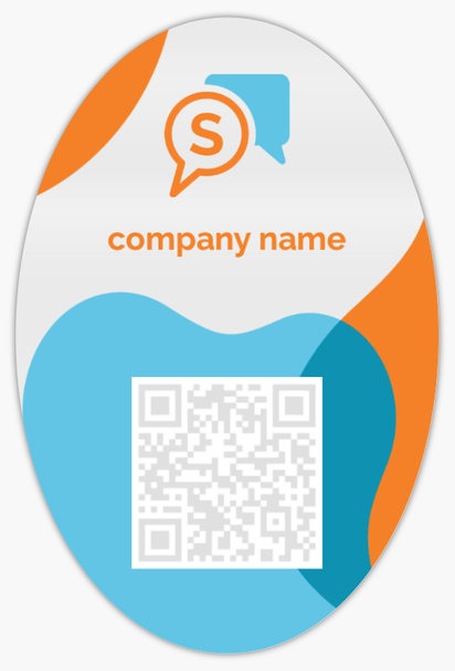 Design Preview for Marketing & Communications Reusable Stickers Templates, 2" x 3" Oval Vertical