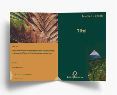 Voorvertoning ontwerp voor Ontwerpgalerij: Mens en milieu Folders, Tweeluik A4 (210 x 297 mm)
