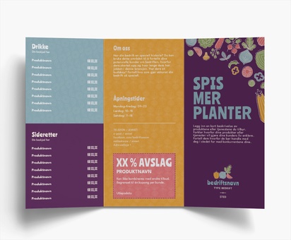 Forhåndsvisning av design for Designgalleri: Økologiske matbutikker Brosjyrer, 3-fløyet DL (99 x 210 mm)