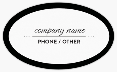 Design Preview for Design Gallery: Business Services Roll Labels, Oval 12.5 x 7.5 cm White Paper
