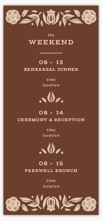 A destination wedding country brown design for Type