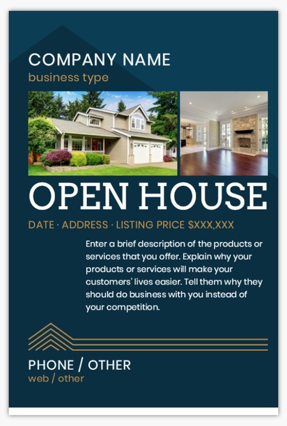Design Preview for Open House Postcards Templates, 4" x 6"