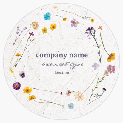 Design Preview for Design Gallery: Beauty & Spa Roll Labels, Circle 7.5 x 7.5 cm White Paper