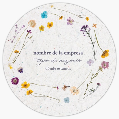 Vista previa del diseño de Galería de diseños de pegatinas en hojas para productos de belleza y perfumes, 7,6 x 7,6 cm Circular