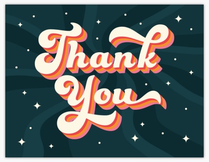 Design Preview for Design Gallery: Bold & Colourful Thank You Cards, Flat