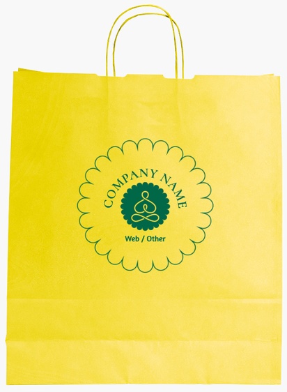 Design Preview for Design Gallery: Health & Wellness Single-Colour Paper Bags, L (36 x 12 x 41 cm)