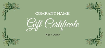Design Preview for Design Gallery: Food Service Gift Certificates
