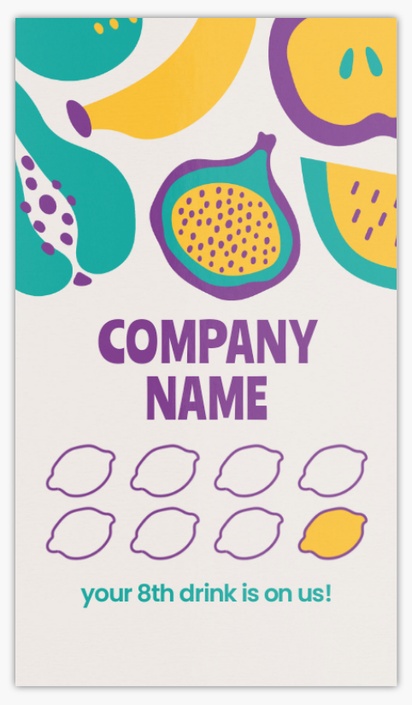 A loyalty card juice gray yellow design for Loyalty Cards
