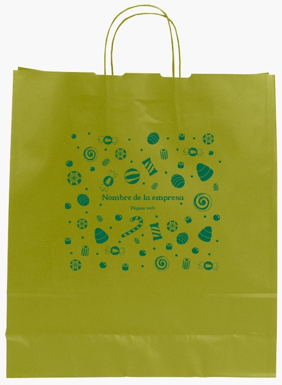 Vista previa del diseño de Galería de diseños de bolsas de papel de color liso para divertido e ingenioso, L (36 x 12 x 41 cm)