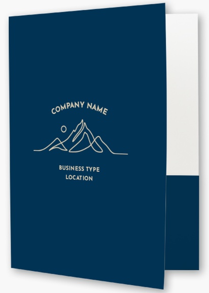 A line drawing mountains blue design for Art & Entertainment