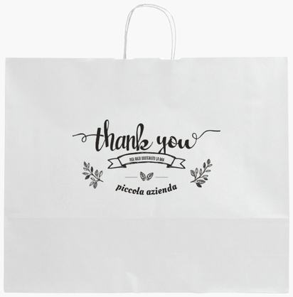 Anteprima design per Galleria di design: sacchetti di carta stampa monocolore per abbigliamento, XL (54 x 14 x 45 cm)