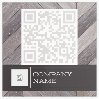 A lumber wooden gray design for QR Code with 1 uploads