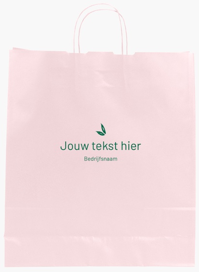 Voorvertoning ontwerp voor Ontwerpgalerij: Afhaalservice Effen kleur papieren tassen, L (36 x 12 x 41 cm)