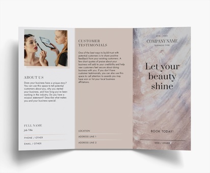 Design Preview for Design Gallery: Skin Care Folded Leaflets, Tri-fold DL (99 x 210 mm)