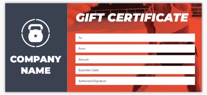 Design Preview for Design Gallery: Sports & Fitness Custom Gift Certificates
