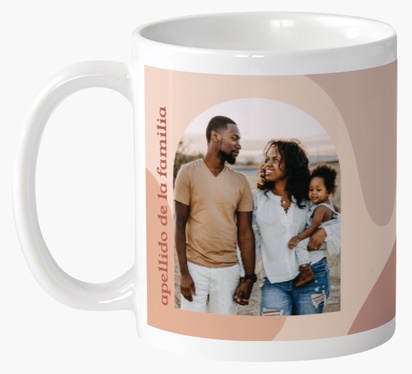Un foto de familia funky diseño crema marrón para Tema con 2 imágenes