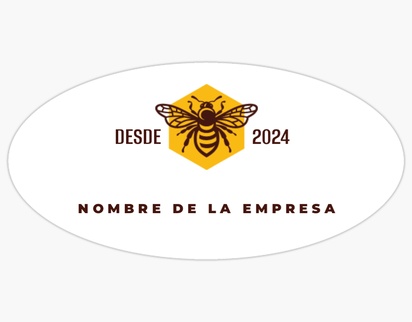 Un abeja productor de miel diseño blanco naranja para Moderno y sencillo