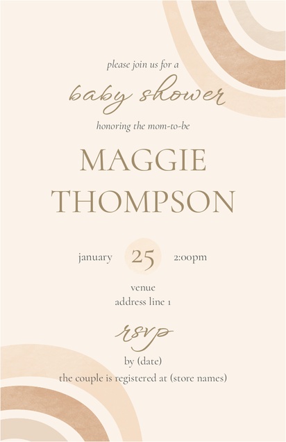 Design Preview for Design Gallery: Patterns & Textures Baby Shower Invitations, 4.6” x 7.2”