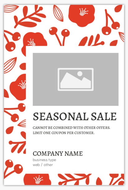 A holiday florals christmas white red design for Holiday with 1 uploads