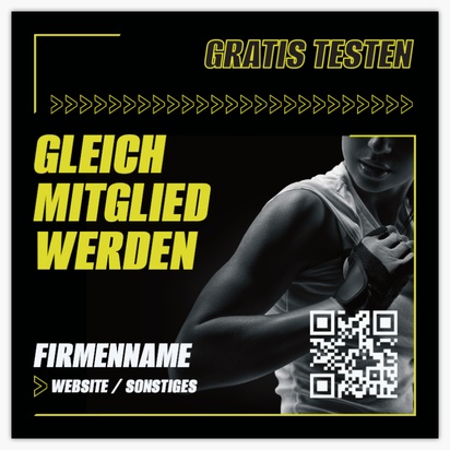 Designvorschau für Designgalerie: Vinyl-Werbebanner Sport & Fitness, 122 x 122 cm