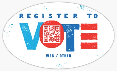 A government register to vote white blue design for Election