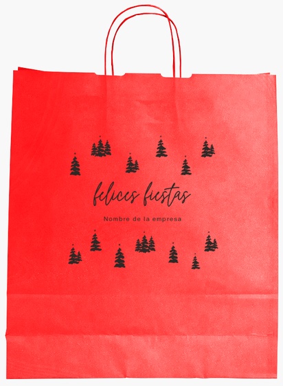 Vista previa del diseño de Bolsas de papel de colores navideñas, L (36 x 12 x 41 cm)