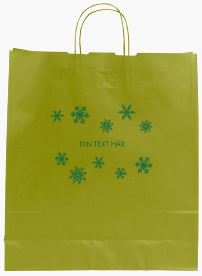 Förhandsgranskning av design för Designgalleri: Vinterlandskap Enfärgade papperspåsar, L (36 x 12 x 41 cm)