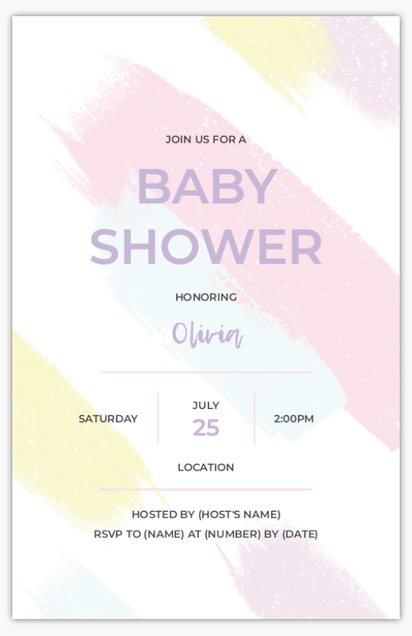 A paint brush paint white gray design for Baby Shower