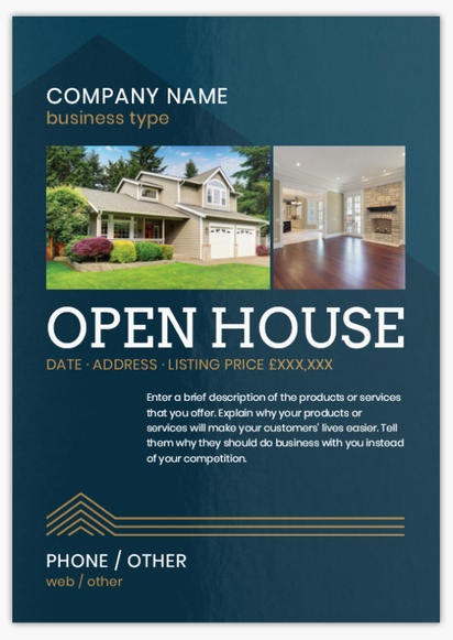 Design Preview for Design Gallery: Open House Flyers & Leaflets,  No Fold/Flyer A4 (210 x 297 mm)