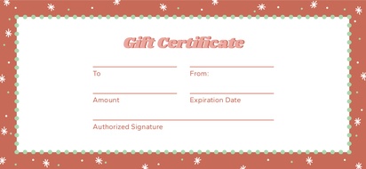 Design Preview for Templates for Bakeries  Gift Certificates 