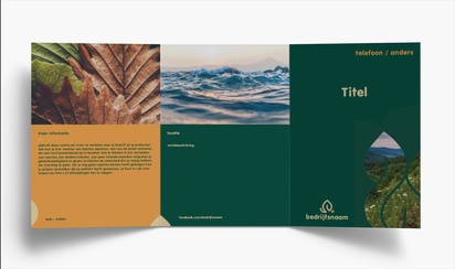 Voorvertoning ontwerp voor Ontwerpgalerij: Mens en milieu Folders, Drieluik A4 (210 x 297 mm)